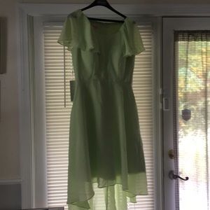 Sage colored mother of the bride dress. Size 10